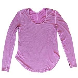 Lululemon Yogini 5 Year Long Sleeve Vintage Pink Tee